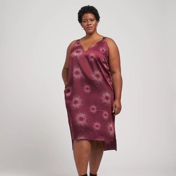 Shindig Satin Slip Dress - Picture 1 of 5